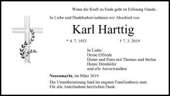 Anzeige von Karl Harttig von MGO