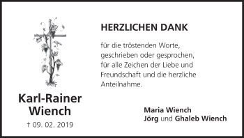 Anzeige von Karl-Rainer Wiench von MGO