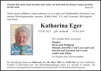 Anzeige von Katharina Eger von MGO