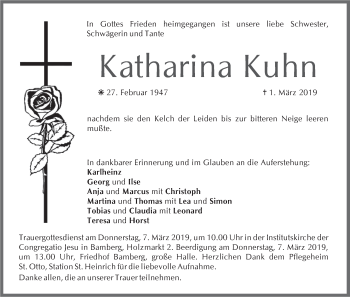 Anzeige von Katharina Kuhn von MGO