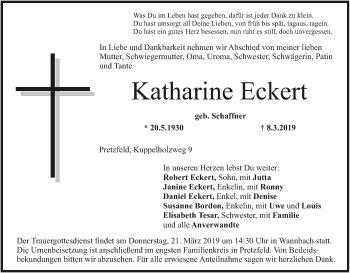 Anzeige von Katharine Eckert von MGO