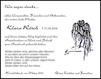 Anzeige von Klara Rösch von MGO