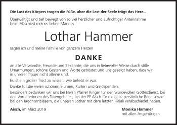 Anzeige von Lothar Hammer von MGO