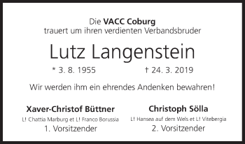 Anzeige von Lutz Langenstein von MGO