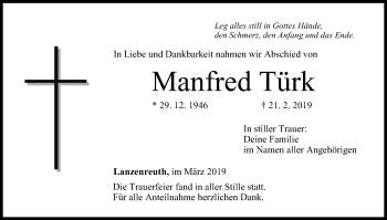 Anzeige von Manfred Türk von MGO