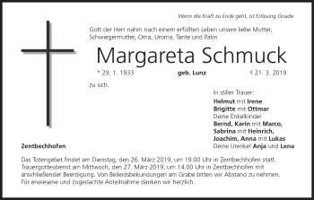 Anzeige von Margareta Schmuck von MGO