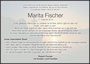 Anzeige von Marita Fischer von MGO