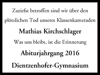 Anzeige von Mathias Kirchschlager von MGO