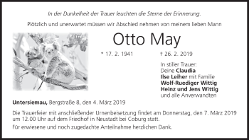 Anzeige von Otto May von MGO