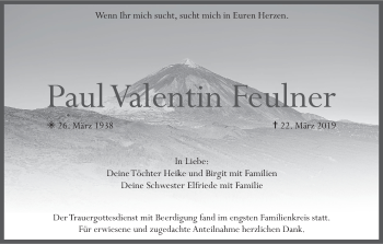 Anzeige von PaulValentin Feulner von MGO