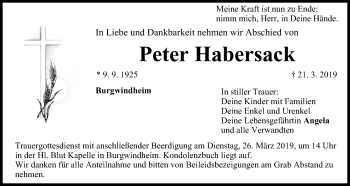 Anzeige von Peter Habersack von MGO