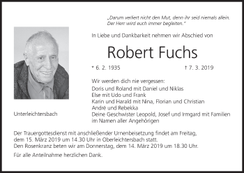 Anzeige von Robert Fuchs von MGO