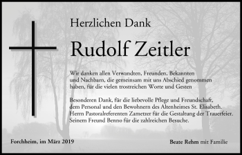 Anzeige von Rudolf Zeitler von MGO