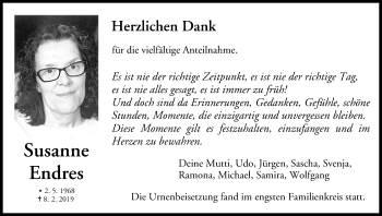 Anzeige von Susanne Endres von MGO