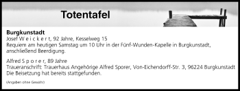 Anzeige von Totentafel vom 23.03.2019 von MGO