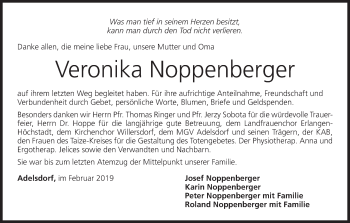 Anzeige von Veronika Noppenberger von MGO