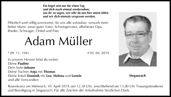 Anzeige von Adam Müller von MGO
