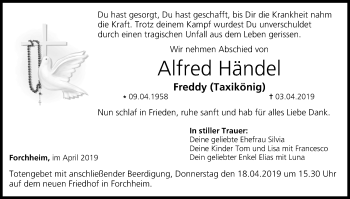 Anzeige von Alfred Händel von MGO