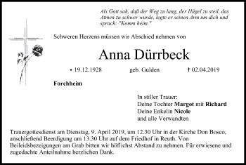 Anzeige von Anna Dürrbeck von MGO