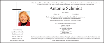 Anzeige von Antonie Schmidt von MGO