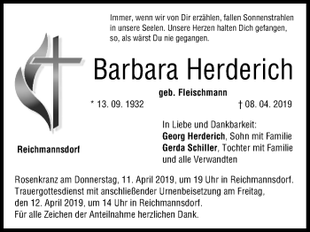 Anzeige von Barbara Herderich von MGO