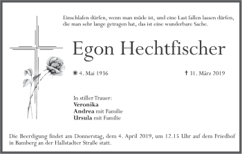 Anzeige von Egon Hechtfischer von MGO