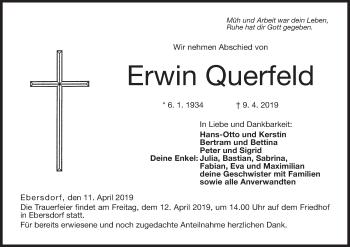 Anzeige von Erwin Querfeld von MGO