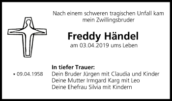 Anzeige von Freddy Händel von MGO