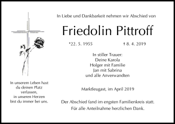 Anzeige von Friedolin Pittroff von MGO