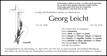 Anzeige von Georg Leicht von MGO