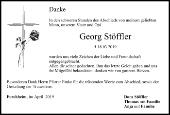 Anzeige von Georg Stöffler von MGO