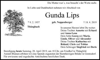 Anzeige von Gunda Lips von MGO