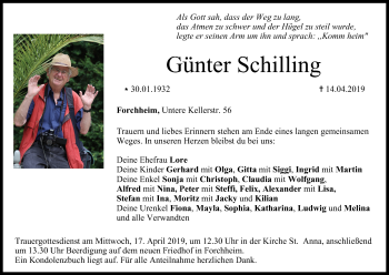 Anzeige von Günter Schilling von MGO