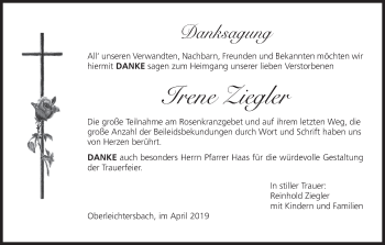 Anzeige von Irene Ziegler von MGO