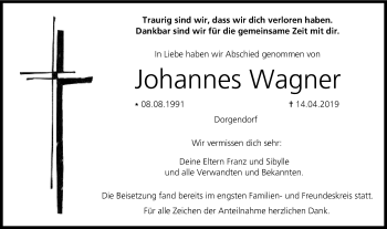 Anzeige von Johannes Wagner von MGO
