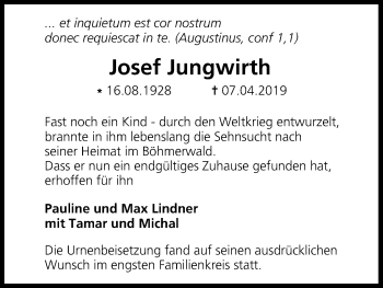 Anzeige von Josef Jungwirth von MGO