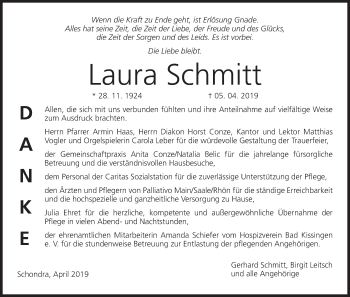 Anzeige von Laura Schmitt von MGO