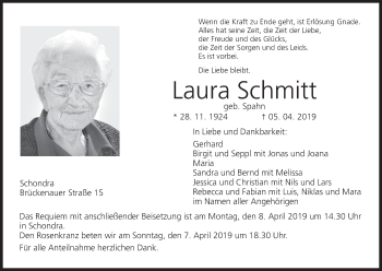 Anzeige von Laura Schmitt von MGO