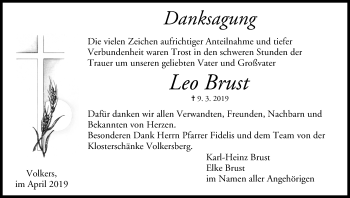 Anzeige von Leo Brust von MGO