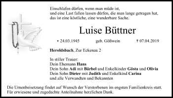 Anzeige von Luise Büttner von MGO