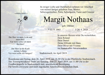 Anzeige von Margit Nothaas von MGO