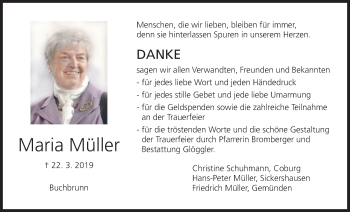 Anzeige von Maria Müller von MGO