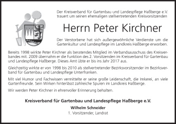 Anzeige von Peter Kirchner von MGO