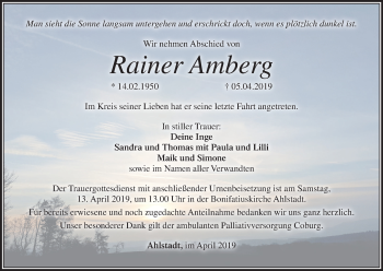 Anzeige von Rainer Amberg von MGO