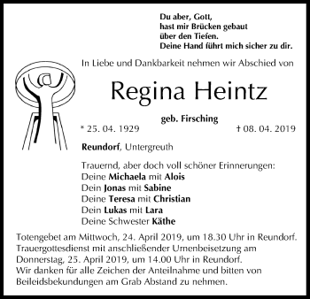 Anzeige von Regina Heintz von MGO
