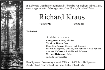Anzeige von Richard Kraus von MGO