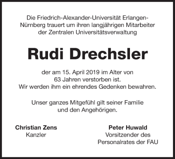 Anzeige von Rudi Drechsler von MGO