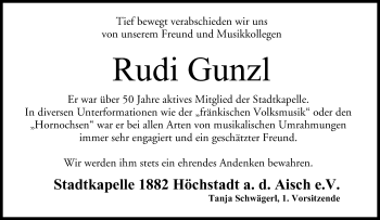 Anzeige von Rudi Gunzl von MGO
