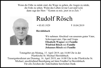 Anzeige von Rudolf Rösch von MGO