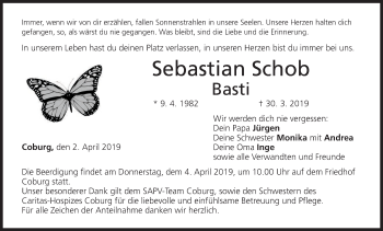 Anzeige von Sebastian Schob von MGO